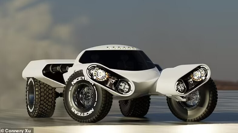 connery xu the huntress cazadora coche electrico todoterreno futuro ruedas girar 2