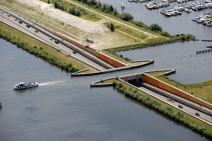 puente veluwemeer acueducto holanda fisica imposible