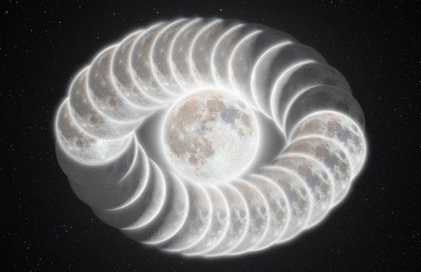 El fotomontaje que muestra un bucle lunar realizado con dos millones de fotografías