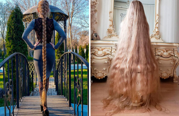 Rapunzel existe y es una ucraniana que lleva más de 30 años sin cortarse un pelo