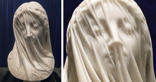 La exquisita escultura del siglo XIX envuelta en una velo de mármol