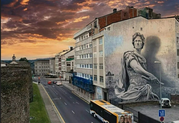 ‘Julio César’, pintado por Diego As en Lugo, elegido como el mejor mural urbano del mundo
