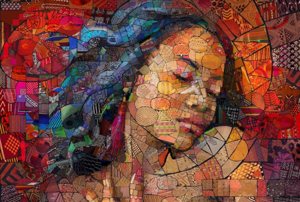 Un artista digital se inspira en los colores de África para realizar estos retratos mosaico