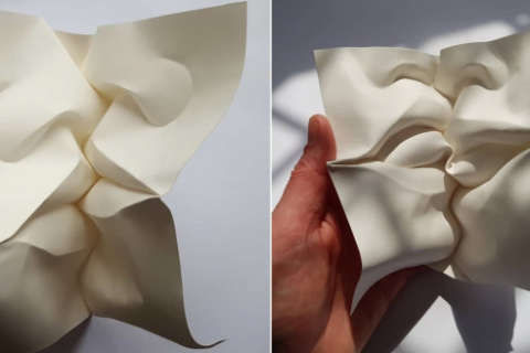 La sensualidad toma forma en las esculturas de papel doblado de Polly Verity